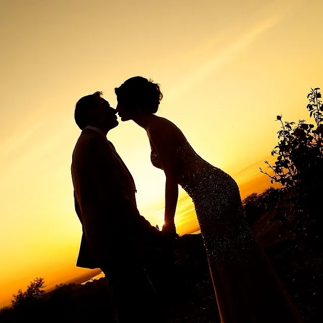 Wedding kiss